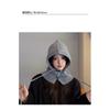 Korean balaclava hat for women, winter warm hat with integrated neck warmer, couple's style, ear protection, knitted wool hat