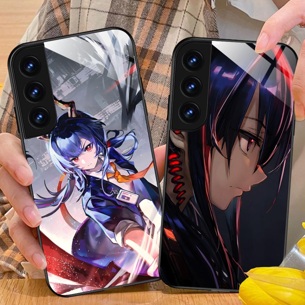 Arknights Chen Glass Mobile Phone Case for Samsung Galaxy S26 S25 S24 S23 S22 S21 S20 Note20 Plus FE Ultra Colorful Cover