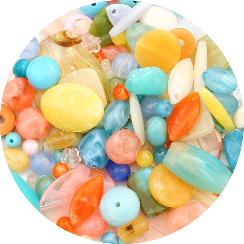 Rainbow Retro Beads Mystery Box: DIY Mixed Bead and Pendant Accessories for Handmade Jewelry