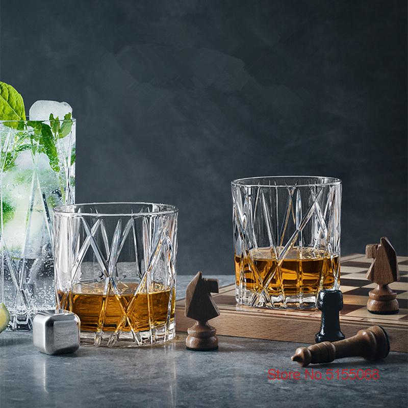 340ml Transparent CITY Whisky Glasses Vintage Denmark Design Mulled Wine Tumbler Shadow Art Crystal Whiskey Cup Beer Mug For Bar