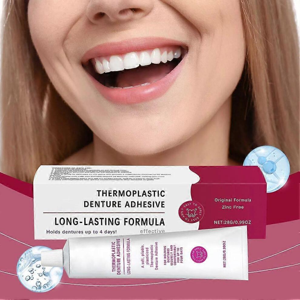 Cushion Grip Thermoplastic Denture Adhesive/Soft Reliner 1oz 28g
