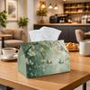 1pc Party Tissue Box, Featuring Traditional Chinese Art, Is a Versatile Tissue Holder Adorned with Soft White Flowers And Birds. Ideal for Outdoor Gat