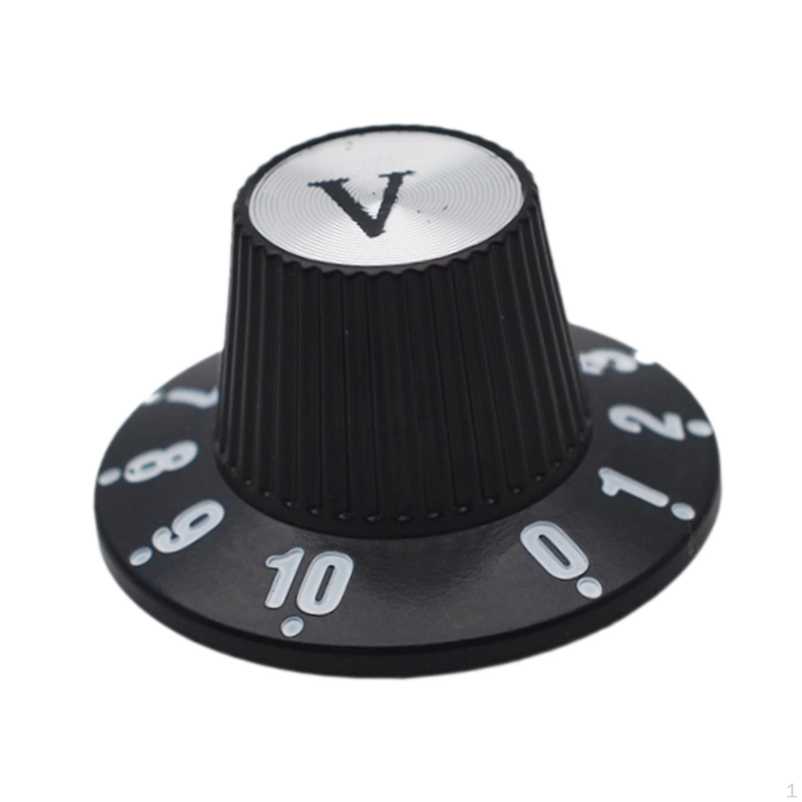 

Electric Guitar Control Knob Bass Accessories Easily Install Black High Reliability Practical V