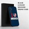America USA Flag Phone Case For Samsung S25,S24,S23,S22,S21,S20,S10,Ultra,Plus,Lite,FE,Soft Silicone Black Cover