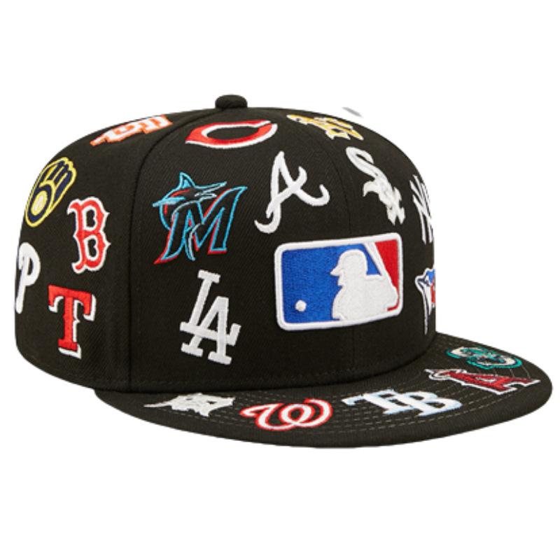 PouChangAnFo Ingrosso Transfrontaliero Ricamo 3D Squadra di Baseball Lega di Baseball Cappellino Chiuso Taglia Cappellino a Bordo Piatto