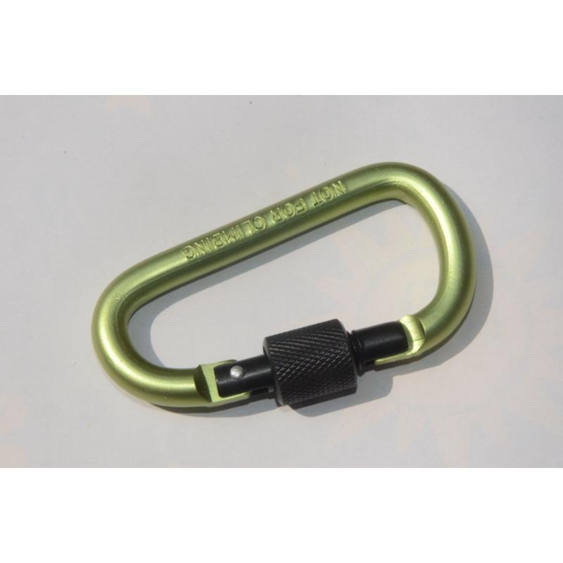 Outdoor Aluminium D-Form Verschlusskarabiner Schlüsselanhänger Rucksackclip Seilhaken für Camping Wanderausrüstung Zubehör