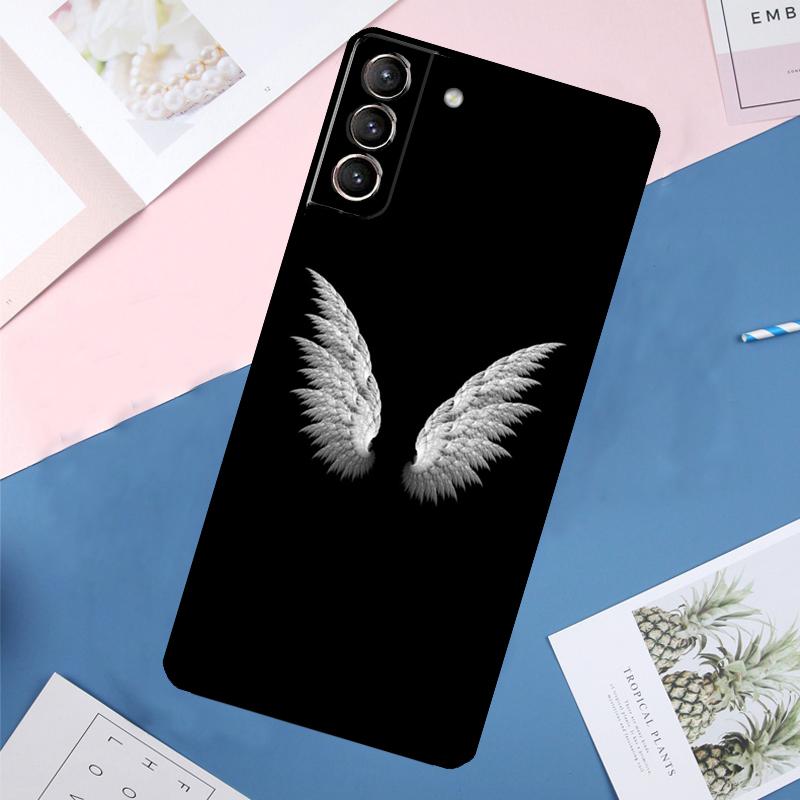 Fantasy Angel Girl Wings Funda For Samsung Galaxy S24 S23 S22 Ultra S20 S21 FE S8 S9 S10 Plus Note 10 20 Ultra Case
