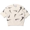 Phoenix Tricou Casual Tricotat cu Mânecă Scurtă, Cropped, Slim Fit, cu Imprimeu Logo Bouclé Confortabil, Topuri pentru Femei FD4287-104