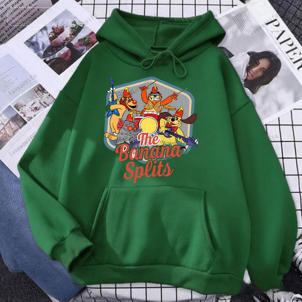 The Banana Splits TV Show Memorabilia Hoodie Unisex Retro Cartoon Classic Print Casual Daily Wear Long Sleeve Spring Sweatshirt
