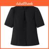 Elegant Polyester Short Sleeve Shirt With V Neck And Button Closure For Womens Fashion
