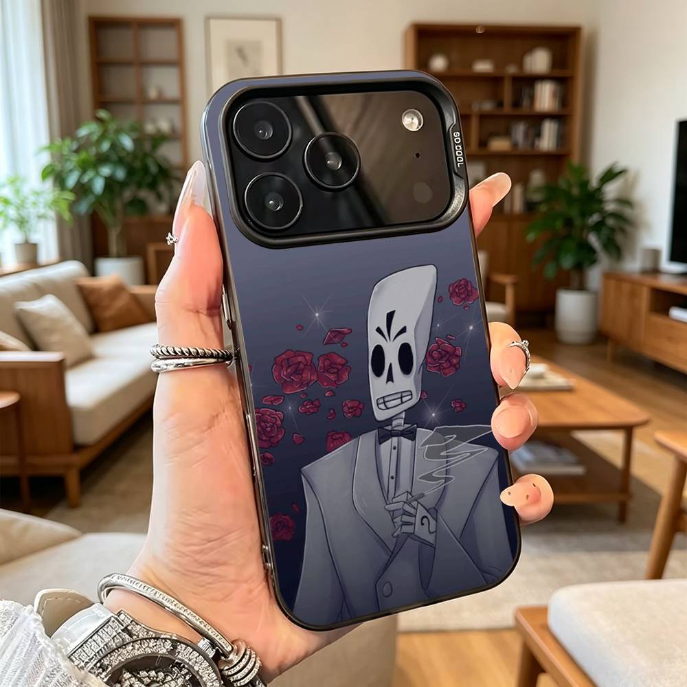 Game Grim Fandango  Phone Case For iPhone 17,16,15,14,13,12,11 Plus,Pro Max,XS,Colored Silver Plated Inside Cover
