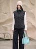 New light and thin short women's down vest liner waistband stand-up collar duck down small waist casual fashion coat