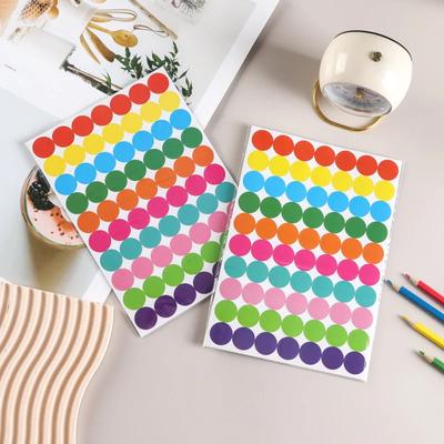 6 Sheet Colored Dot Stickers Round Color Coding Labels Polka Circle Dot Label Sticker for Office,Classroom Party Decoration