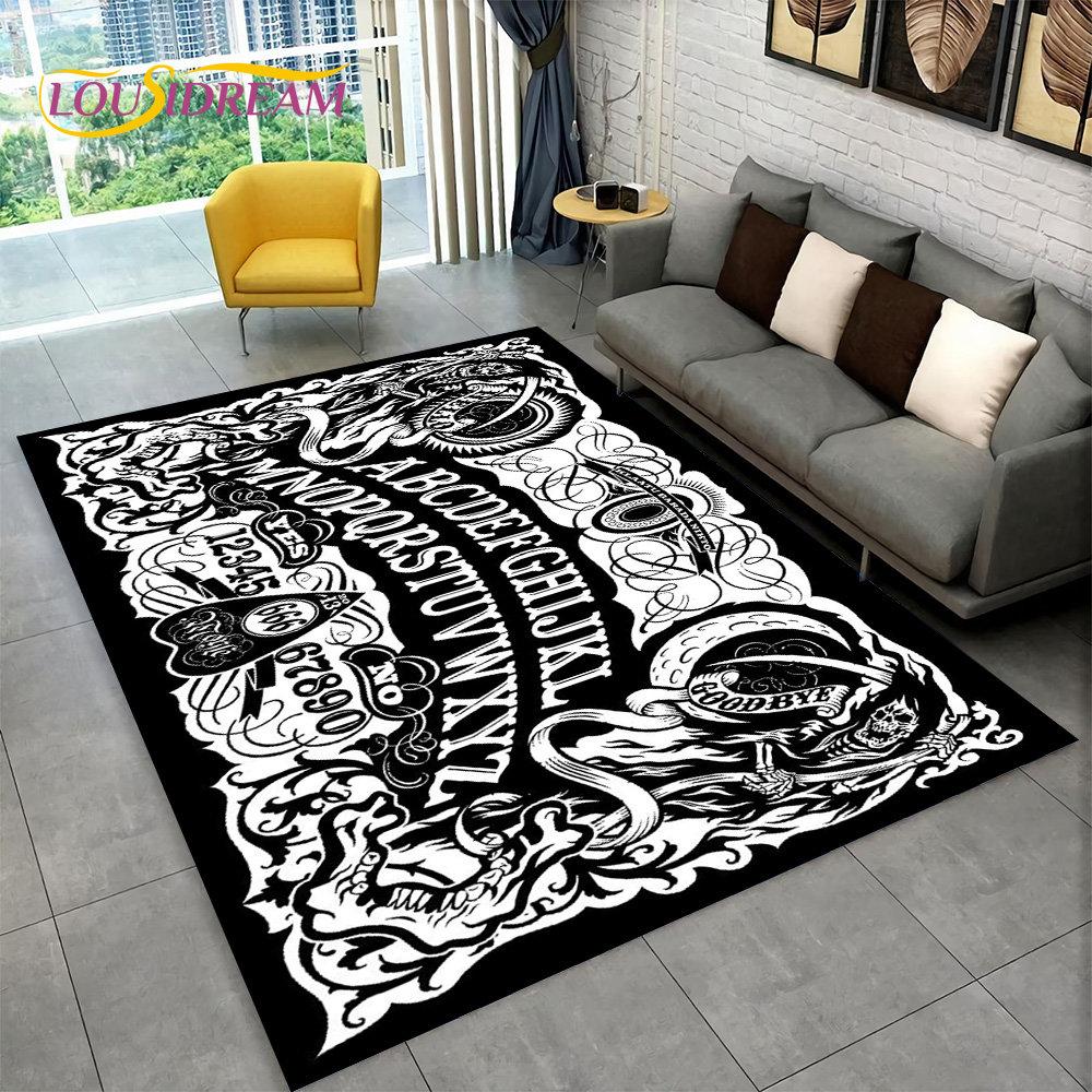 Ouija Tarot Witchcraft Gothic Area Rug,Carpet Rug for Living Room Bedroom Sofa Doormat Decoration,Kids Play Non-slip Floor Mat