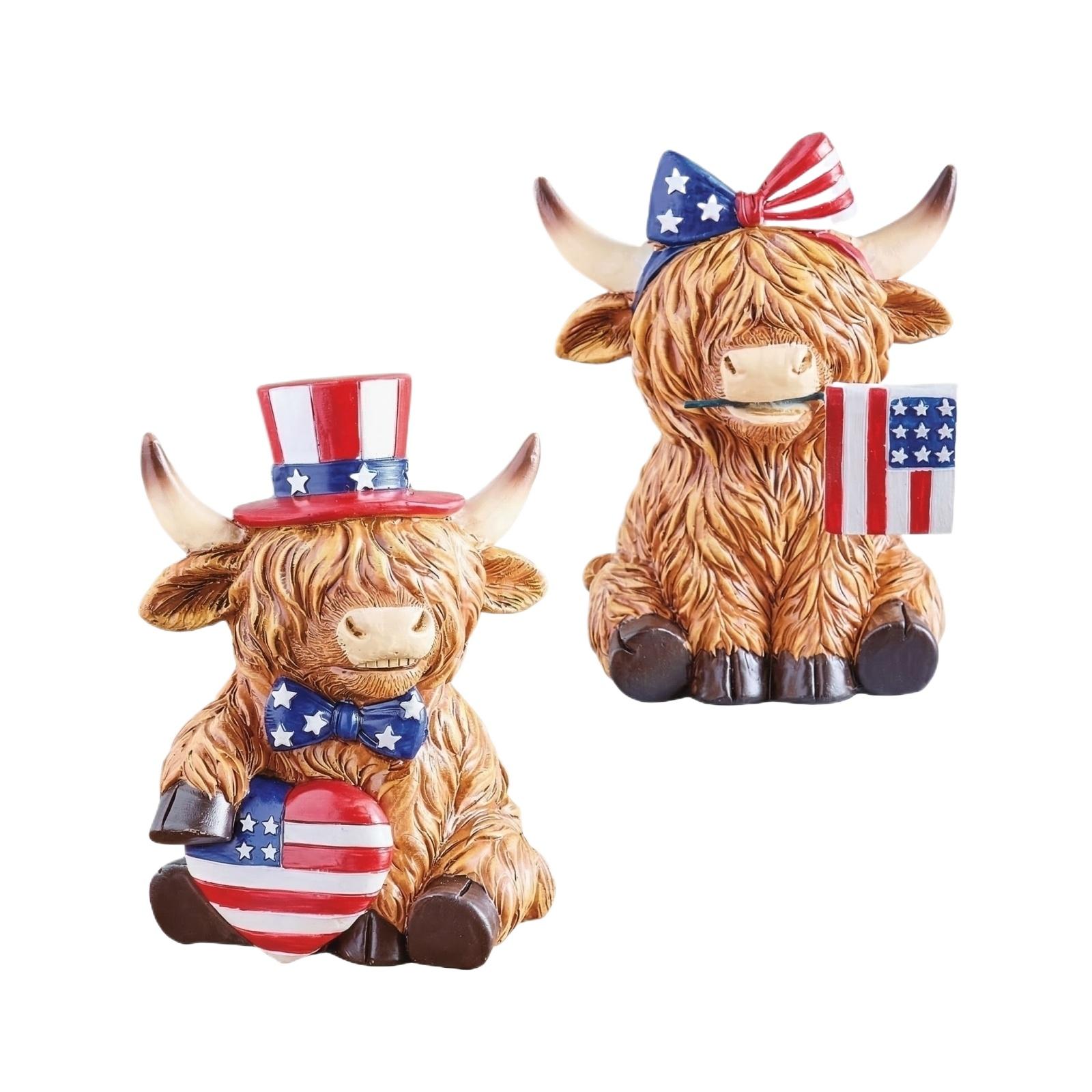 Пара американских фигурок крупного рогатого скота
