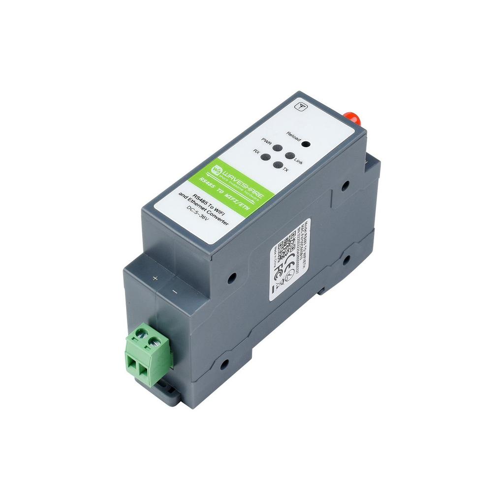 RS485 To WiFi Ethernet Module: RJ45 Serial Port Server with Modbus & MQTT, DIN Rail Mount