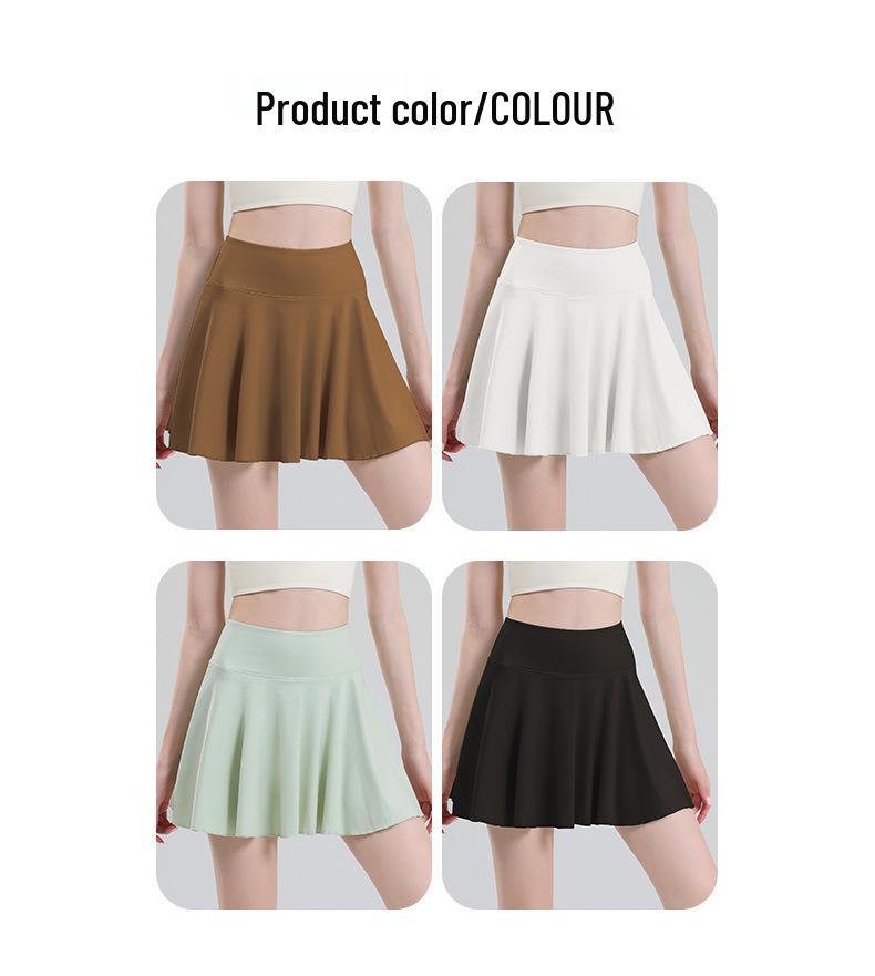 Women's Pleated Tennis Skirt - Quick-Drying, Anti-Exposure, Suitable for Yoga, Badminton, Running, and Fitness