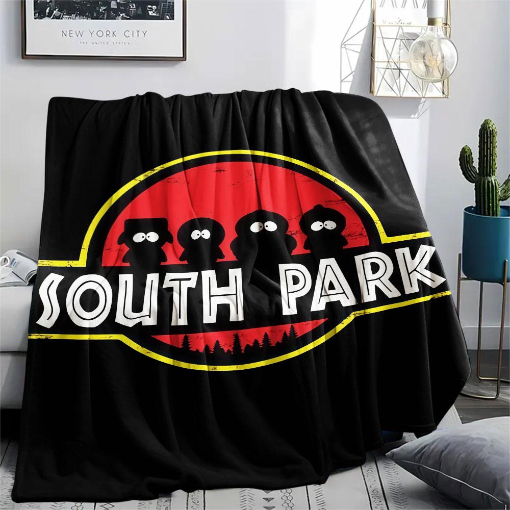 South Park Art Printed Flannel Blanket, soft throw for bedroom sofa, washable, fan merchandise, great gift.