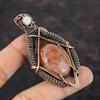 Sunstone Gemstone Copper Pendant Wire Wrapped Pendant Rainbow Moonstone Handmade Pendant Anniversary Gift Wire Wrapping Sunstone Jewelry