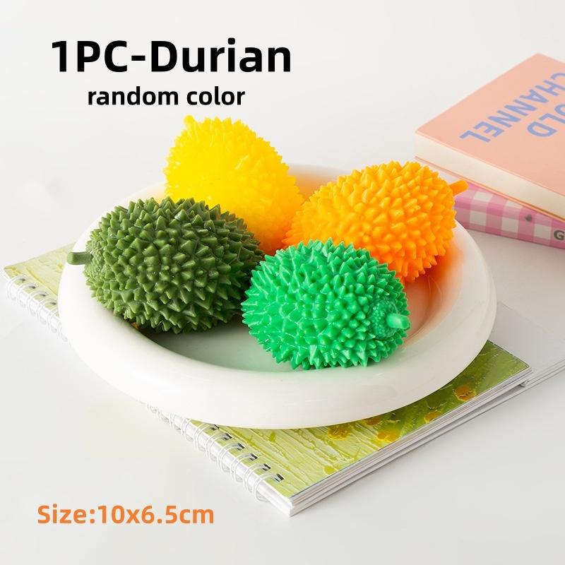Brinquedos Fruta Squishy Morango Realista Pitaya Pêssego Durian Manga Bola de Apertar Macia Fidget Alívio do Estresse para Adultos Crianças