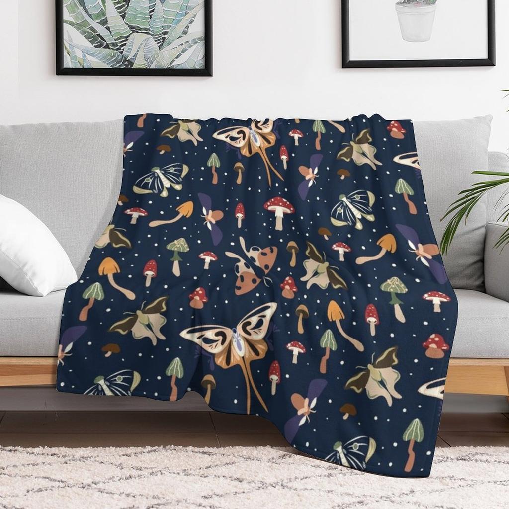 Night Moths Throw Blanket Mens Soft Warm Throw Blanket for Couch