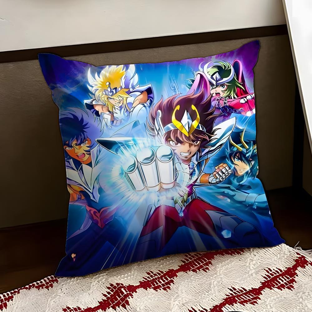 Anime SSaint SSeiya Cushion Cover Reversible Soft Durable Pillow Cover Home  Car MultiScene Use for Daily Comfort