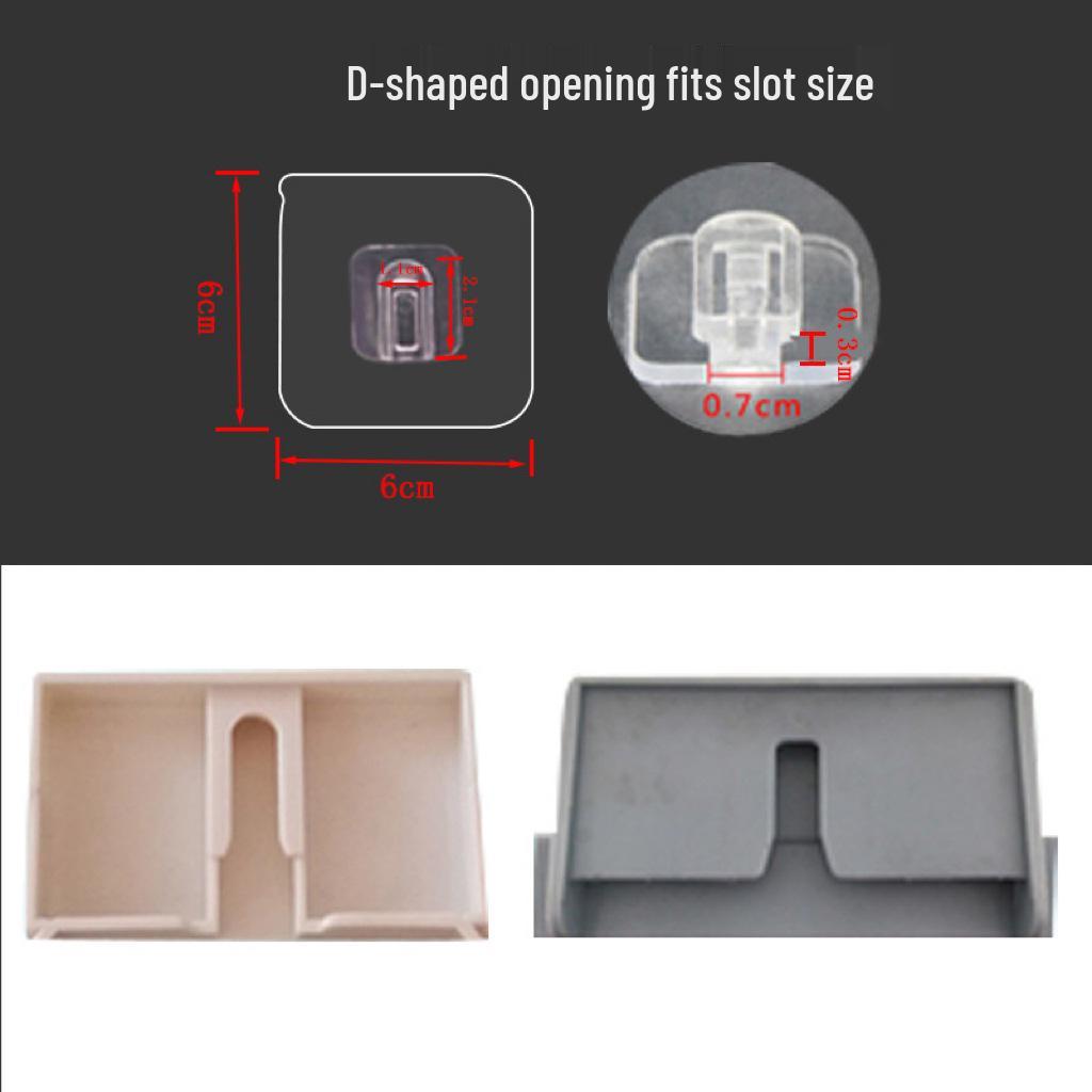 Transparent Acrylic Strong Adhesive Hook Sticker Shelf - No-Punch, Traceless Brushed Buckle