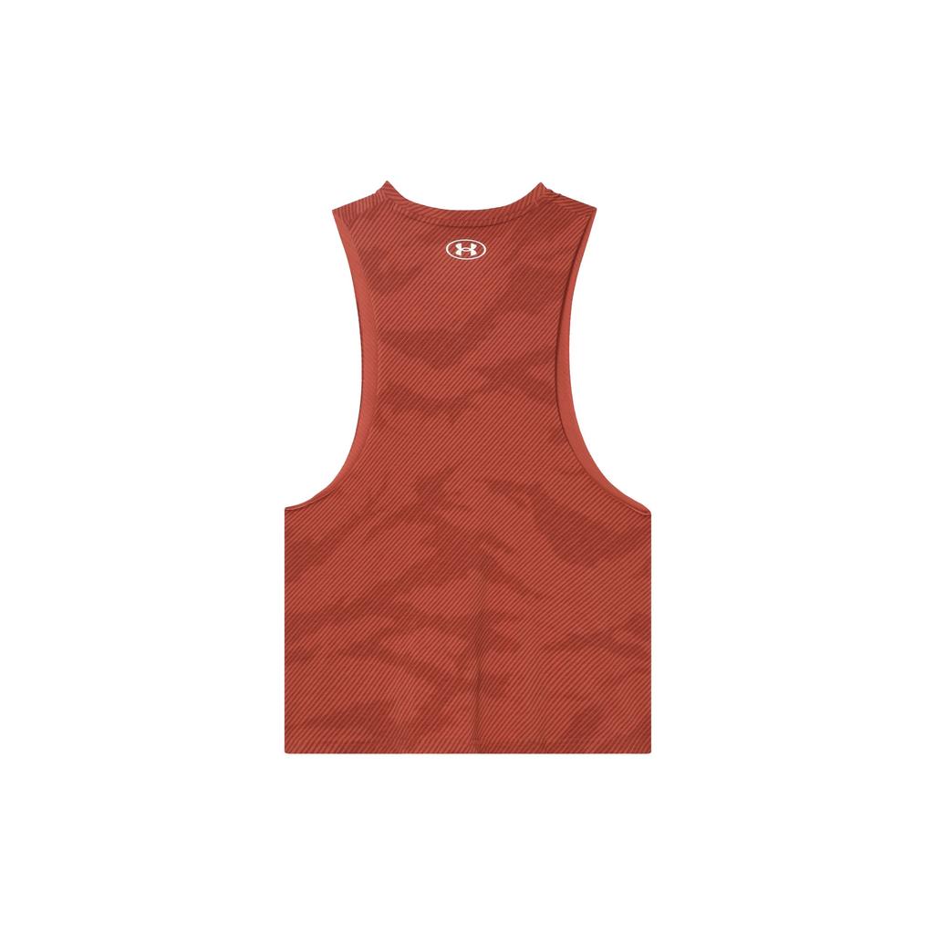 Under Armour Project Rock Letter Print Sports Training Breathable Vest Men Vests Red 1370488-635
