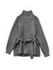 Juzhi Women's Korean High Neck Belted Sweater - Autumn/Winter Fashion 1327