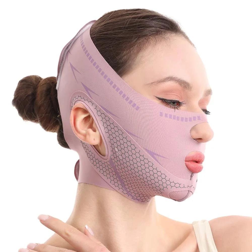 Spandex Face Lifting band Breathable Facial Slimming Wrap Cheek Lifting Mask Anti Double Chin