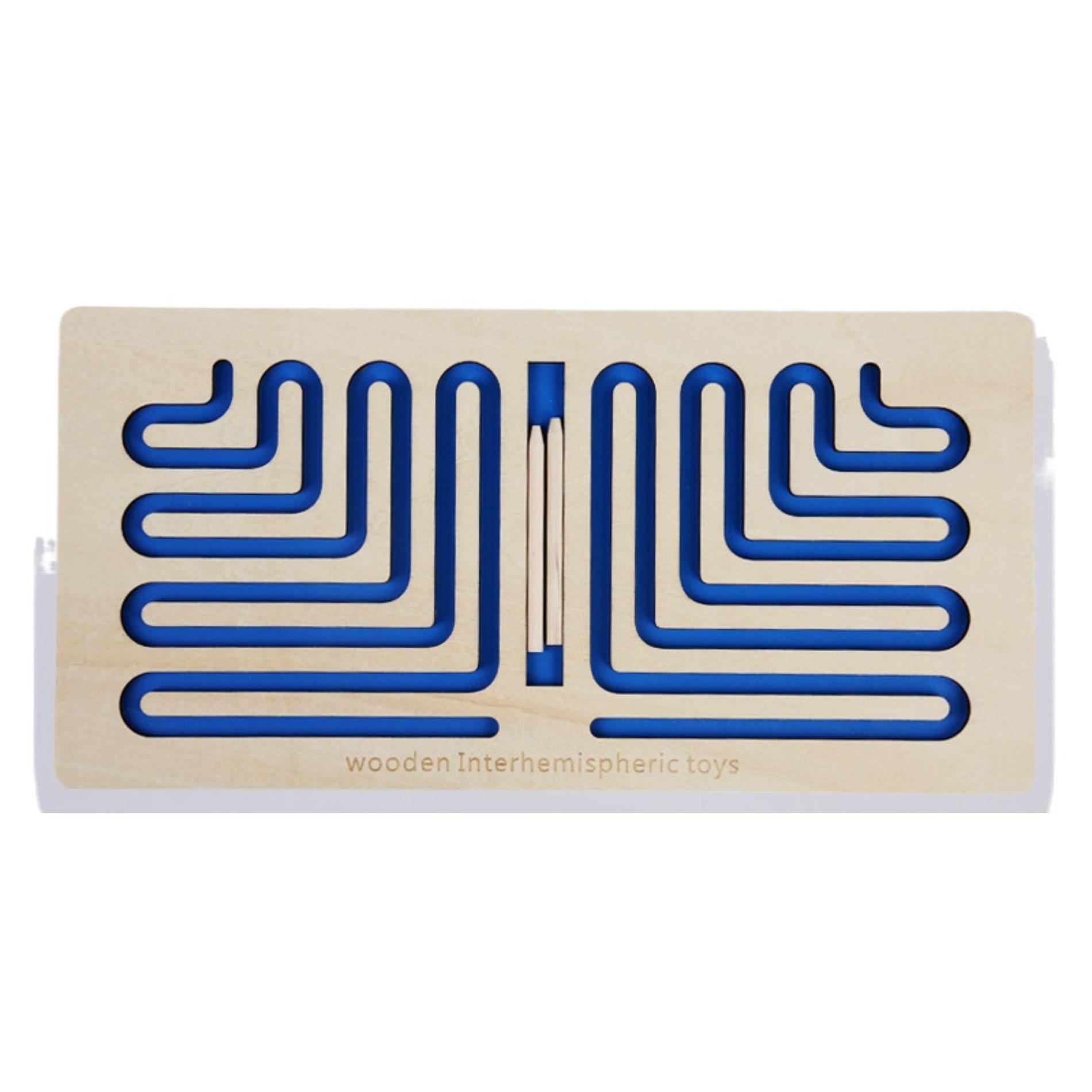 

1 Set Left and Right Brain Development Toy Pen Trajectory Training Hand Brain Coordination Puzzle Early Education Teaching Aids синій