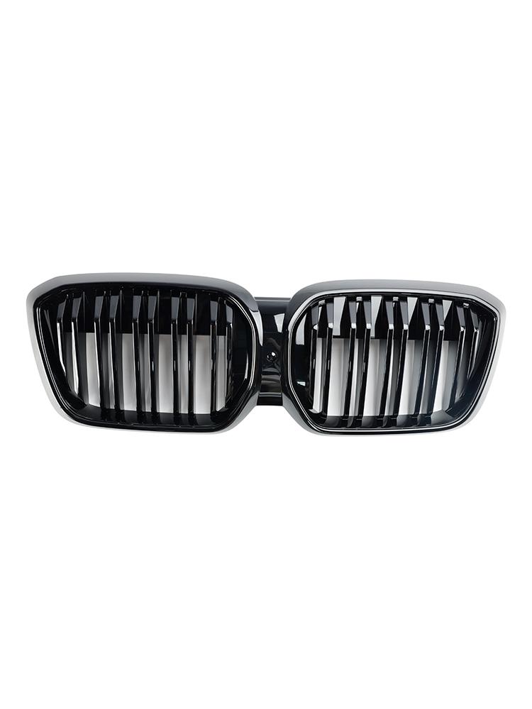 Gloss Black Front Kidney Grill Grille Fit BMW IX3 G08 LCI 2022+ Double Slat