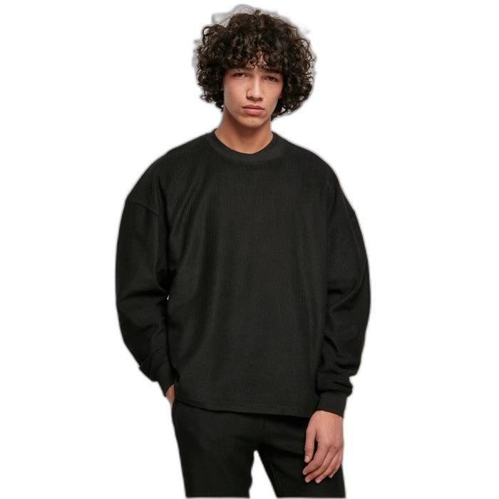 Hanorac Urban Classics Rib Terry Boxy Crew - negru - S
