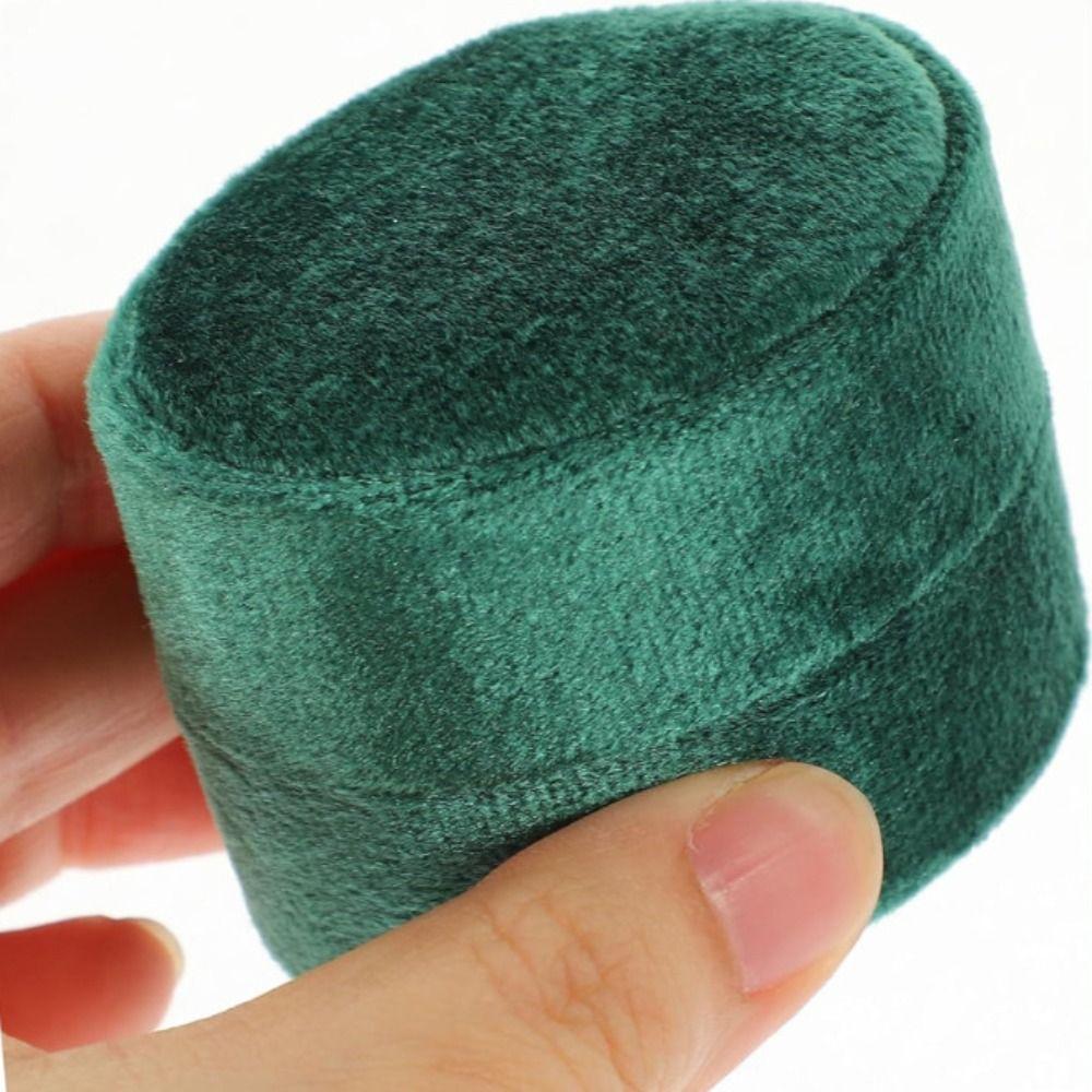 Oval Shape Three Ring Box Velvet Material Oval Jewelry Box Velvet Ring Box Jewelry Storage