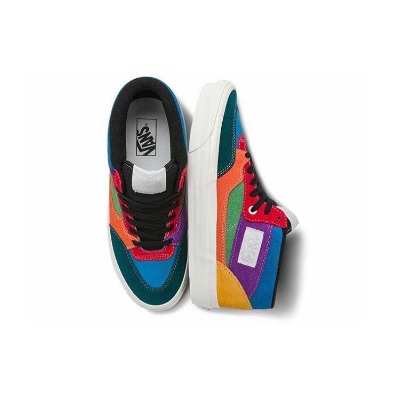 Vans Half Cab 33 DX Leather Mid Top Sneakers Unisex Blue Orange Purple VN0A5KX6448