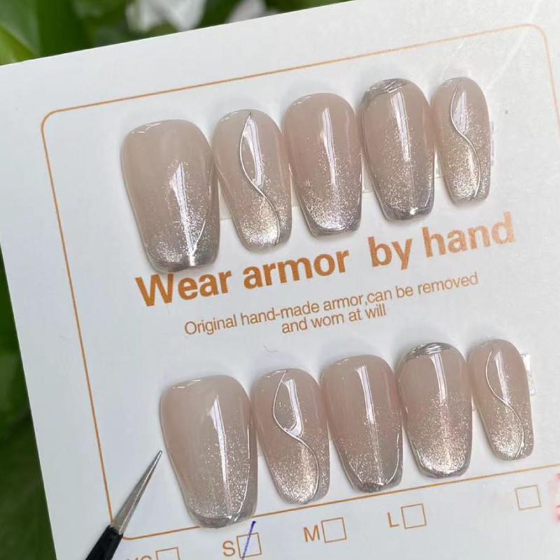 Magic Eye Cat Mirror Powder Manicure Whiter Nail Light Therapy Handmade Nail