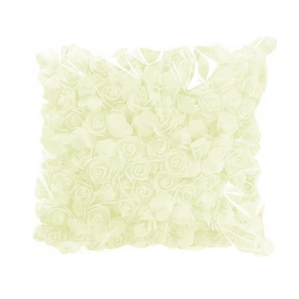 100Pcs Gift 3.5cm Artificial Flowers Handmade Flower Head Artificial Rose Flowers Foam Wreath Making Foam Rose Heads Home Decor