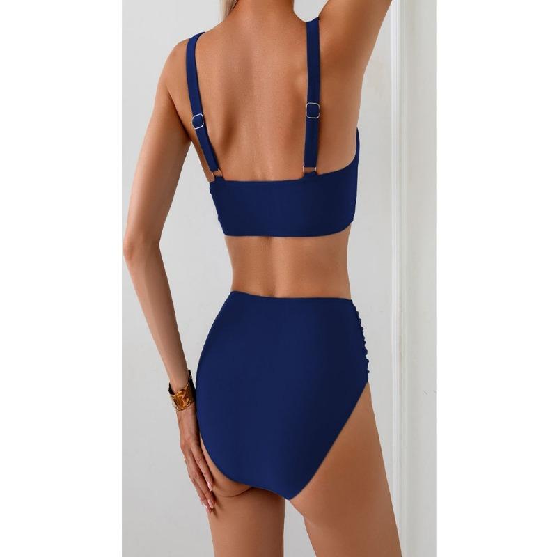 Women High Waist Two Piece Bikini Set Swimwear