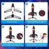 Children Rocket Launcher Toy with Parachute Self Launching Motorized Space Rocket Toys Outdoor Launch Game for Boys Kids