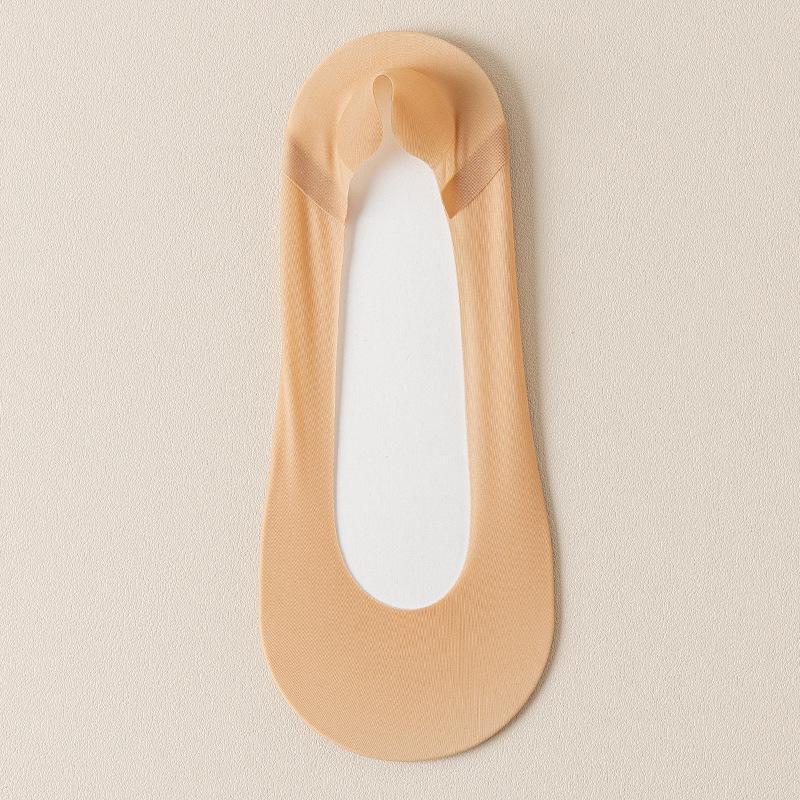 Women's Invisible Cotton Boat Socks - Spring/Autumn, Non-Slip, Sweat-Absorbent, Thin, Ideal for High Heels
