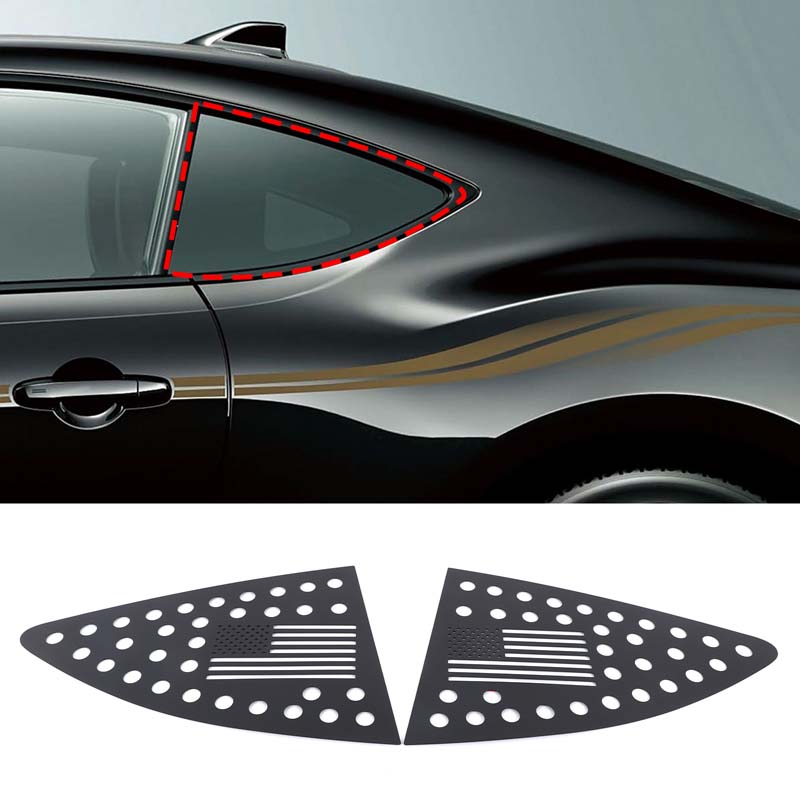 Aluminum Alloy Car Rear Window Triangle Shutter Decoration Sticker For 2012-2020 Subaru BRZ/Toyota 86 Car Accessories