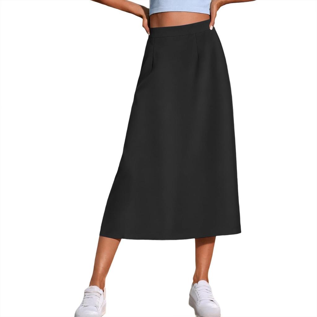 Modischer Damen-Freizeitrock mit hoher Taille - Farbe A-Linie