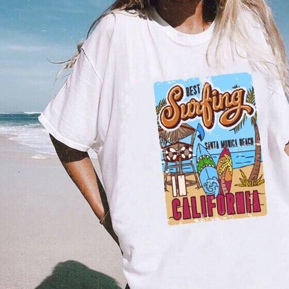 Vacation Beach T Shirt Summer White Tee 