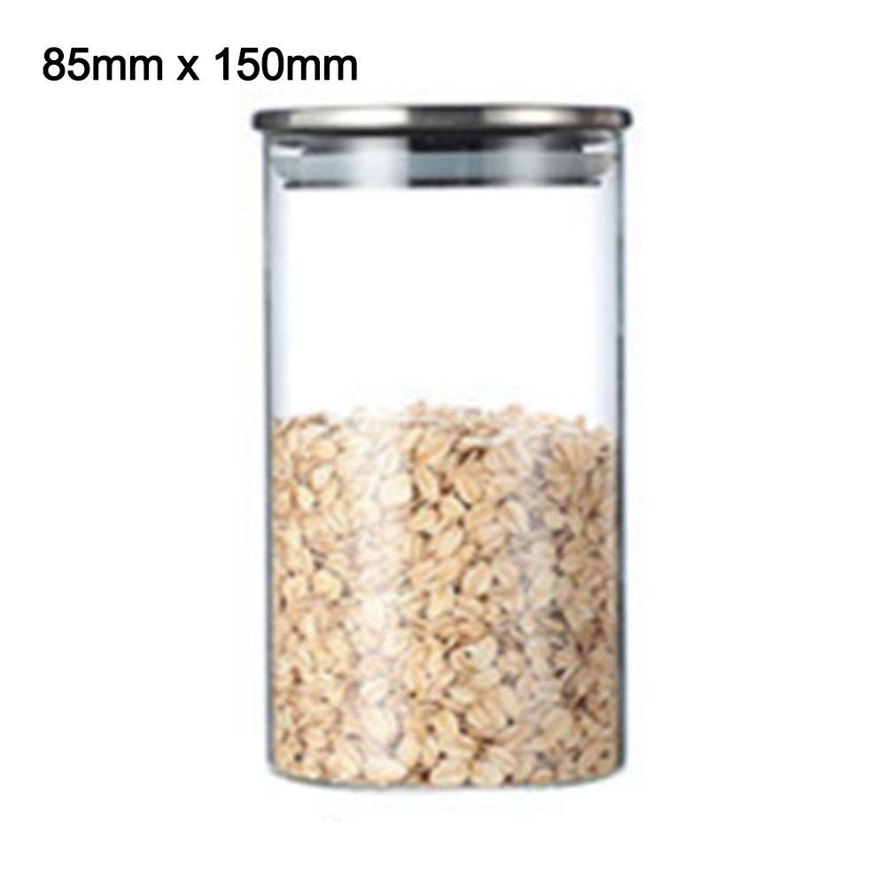 With Stainless Steel Lid Sealed Can Transparent Coffee Bar Station Organizer  Kitchen Supplies