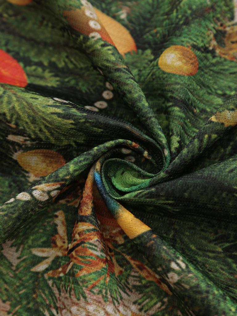 Christmas Curtains 82 Inch Winter Bedroom Window Drapes Tree Xmas Curtains for Living Room