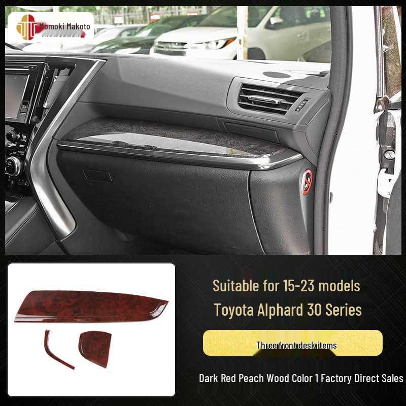 Carbon Fiber Interior Stickers for 15-23 Alphard Vellfire 30 Series, Scratch-Resistant