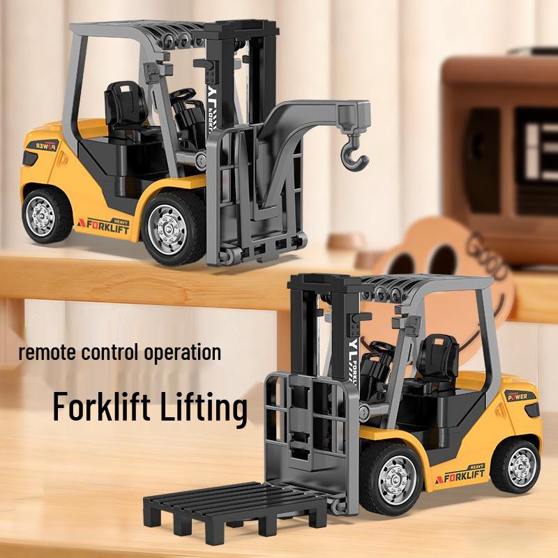 Bluetooth Remote Control Alloy Forklift Model: 1:64 Liftable Toy Truck for Boys
