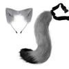 Halloween Cos Simulation Fox Plush Tail Cute Accessories Animal Tail Cat Ears Headband Headdress