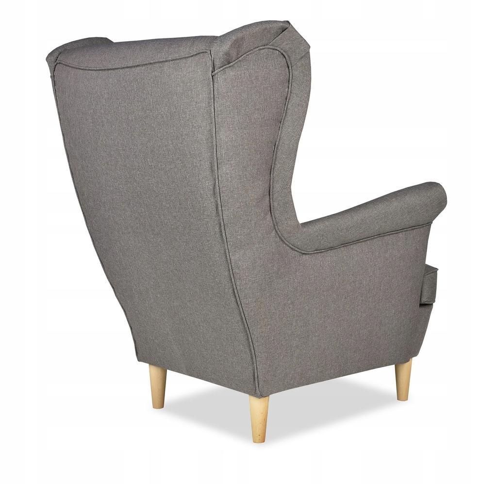 ARI Scandinavian Family Meble Wing Chair, Grey Relaxation Classic Throne