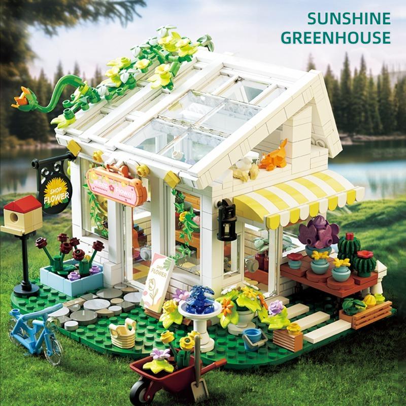 Non-Toxic Diy Flower Lover House Kit 832Pcs Handmade Construction Building Toys Home Bedroom Decoration Valentine'S Day Beautiful Gifts